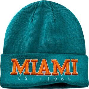 Women's Orange & Green Soft Knit Winter Hat For Cold Weather Beanie Toque Hat